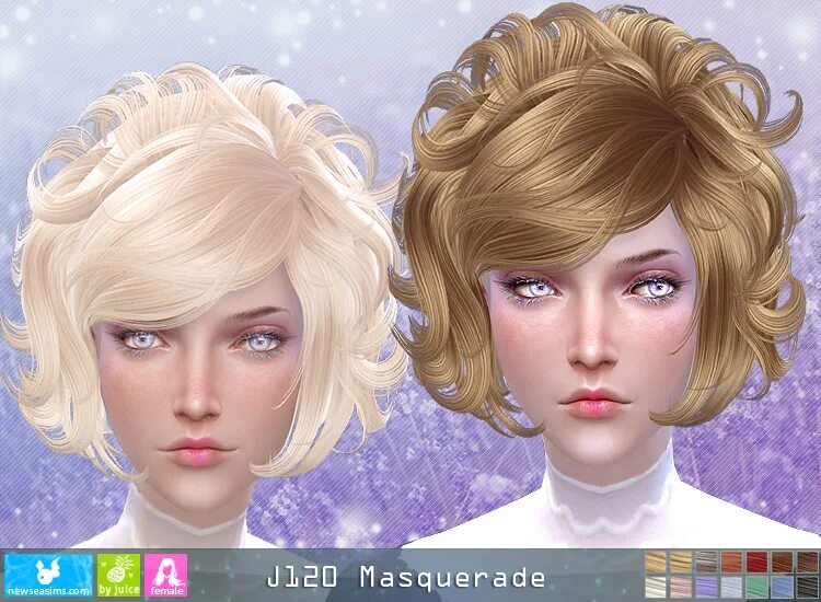 Тока прически игра. SIMS 4 Masquerade. SIMS 4 Newsea hair. Прически из игр. Симс 4 short hair Newsea.