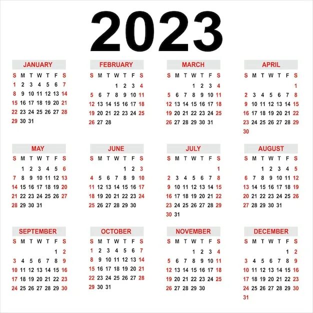 Номер недели сегодня. Календарная сетка 2023 вектор. Календарик на 2023 год. Сетка для календарика 2023.