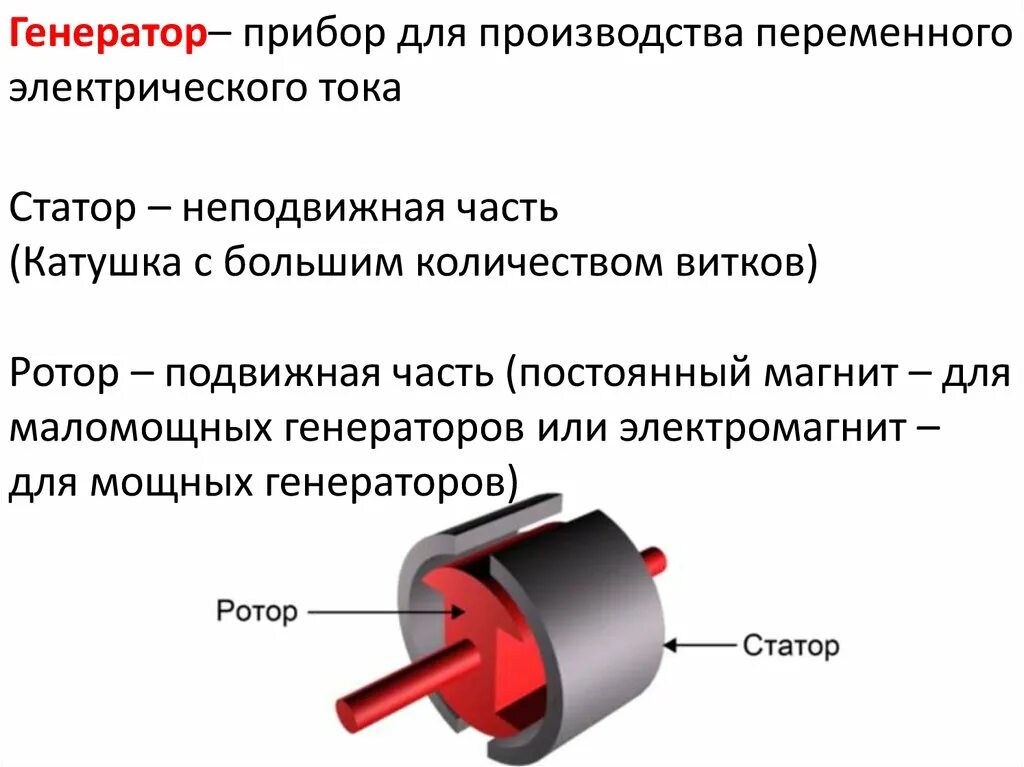 Получение и передача переменного электрического тока схема Получение и передача переменного электрического тока