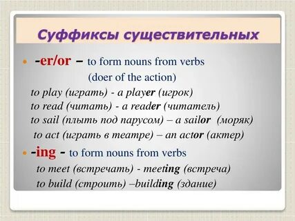 Суффиксы существительных 3 класс