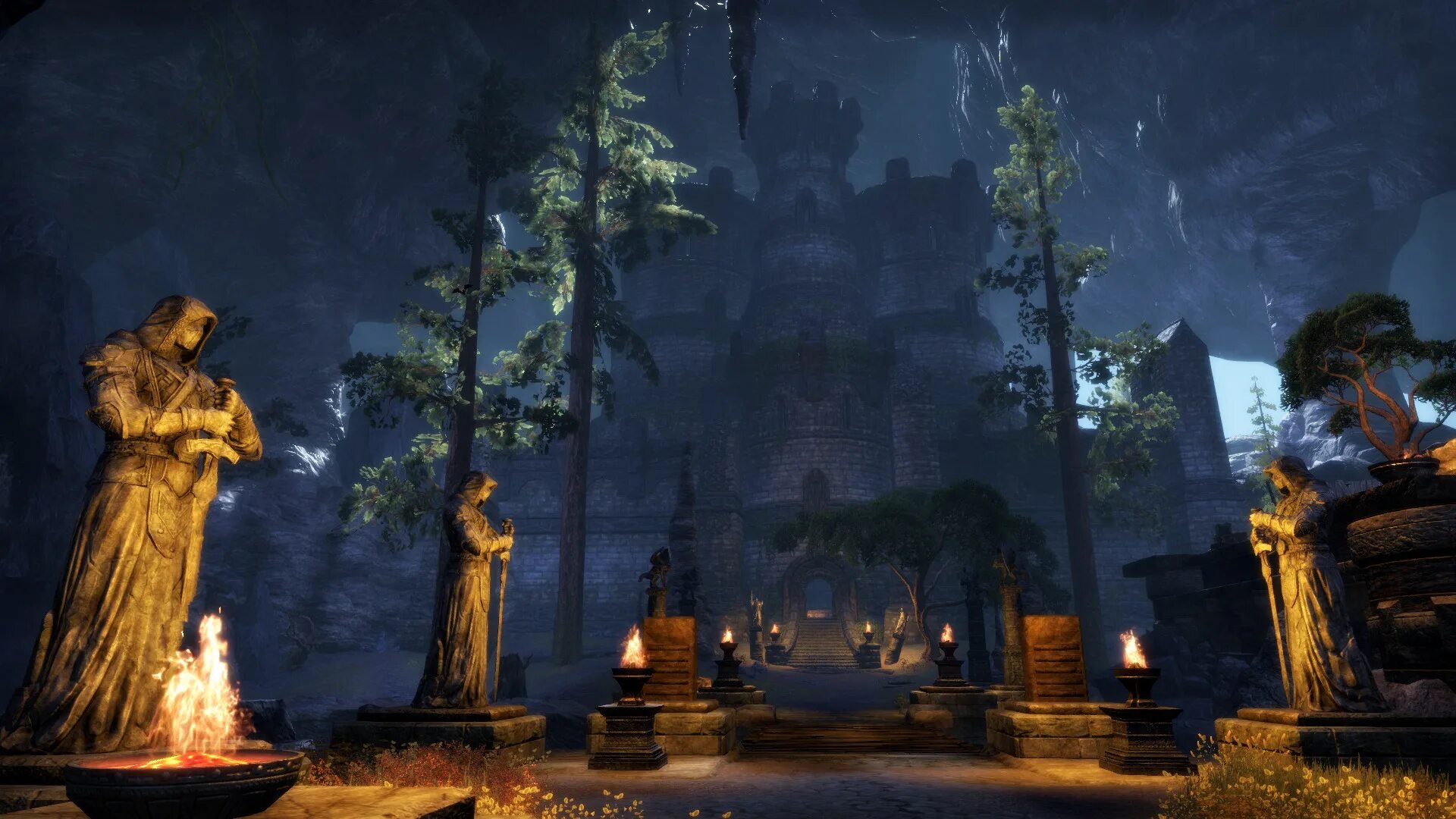 The main scrolls. Teso храм хирсина марка смерти. клаудрест тесо. стиль храма погребенных лун teso. the elder scrolls online 4к.
