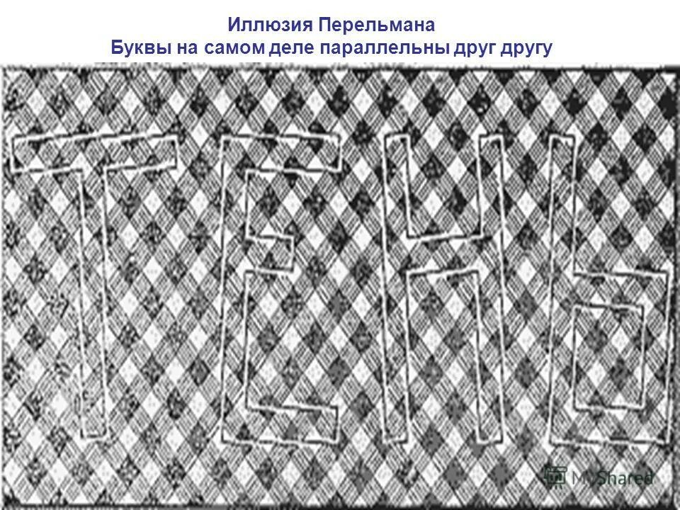 Иллюзия 9 букв. Оптические иллюзии Перельман. Орнамент из параллельных линий. Иллюзия с витыми веревками.