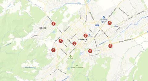 Карта нальчик спутник
