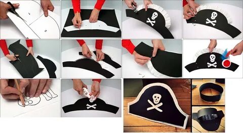 Шляпа пирата своими руками: схема исполнения и пошаговый МК с фото и видео-урока