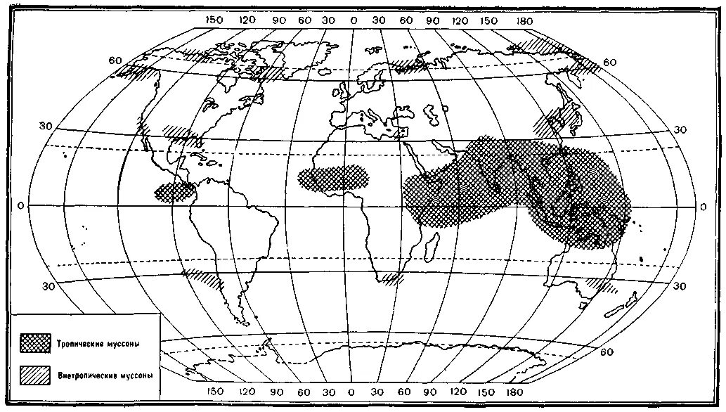 Карта ветров Муссоны. Карта распространения муссонов. Внетропические Муссоны. Схема Муссона.
