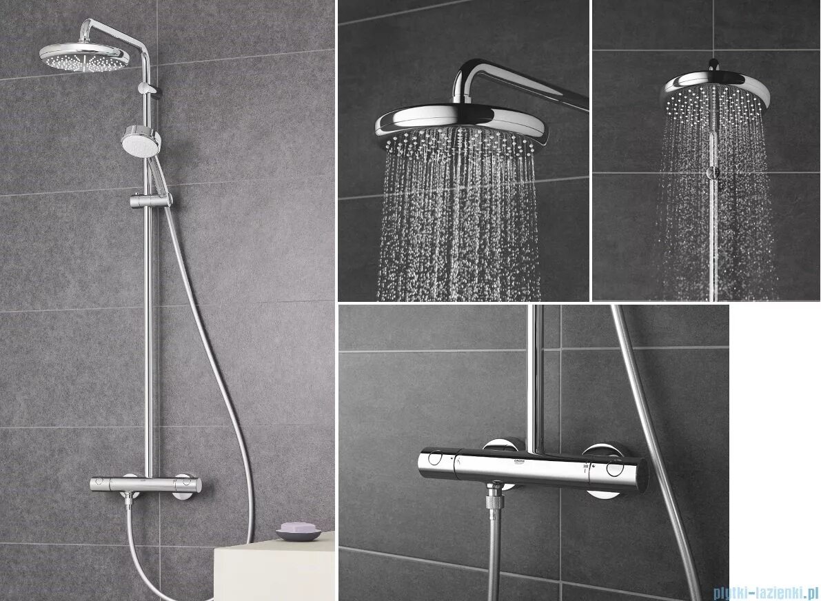 Душевая система с термостатом Grohe Tempesta Cosmopolitan 210. Grohe Tempesta Cosmopolitan 210 27922001. Душевая стойка Grohe Tempesta Cosmopolitan 27922001. Душевая система Grohe Tempesta Cosmopolitan 210 с термостатом 27922001.