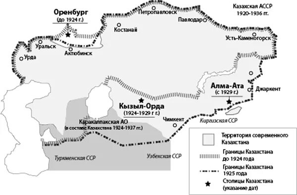 Киргизская автономная Социалистическая Советская Республика (1920—1925). Казахстан в границах 1917 года карта. Карта Казахстана до революции 1917 года границы. Карта Казахстана 1920 года.