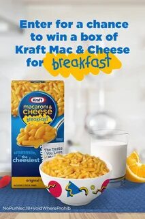 Enter for a chance to win Kraft Mac & Cheese for Breakfast in 2020 ...