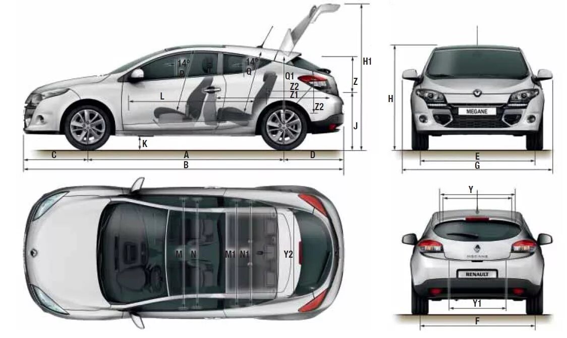 Renault fluence размер. Renault Megane 3 хэтчбек габариты. Рено Меган 2 хэтчбек габариты. Renault Megane 3 габариты. Renault Megane 3 универсал габариты.