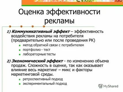 Эффективность рекламных текстов