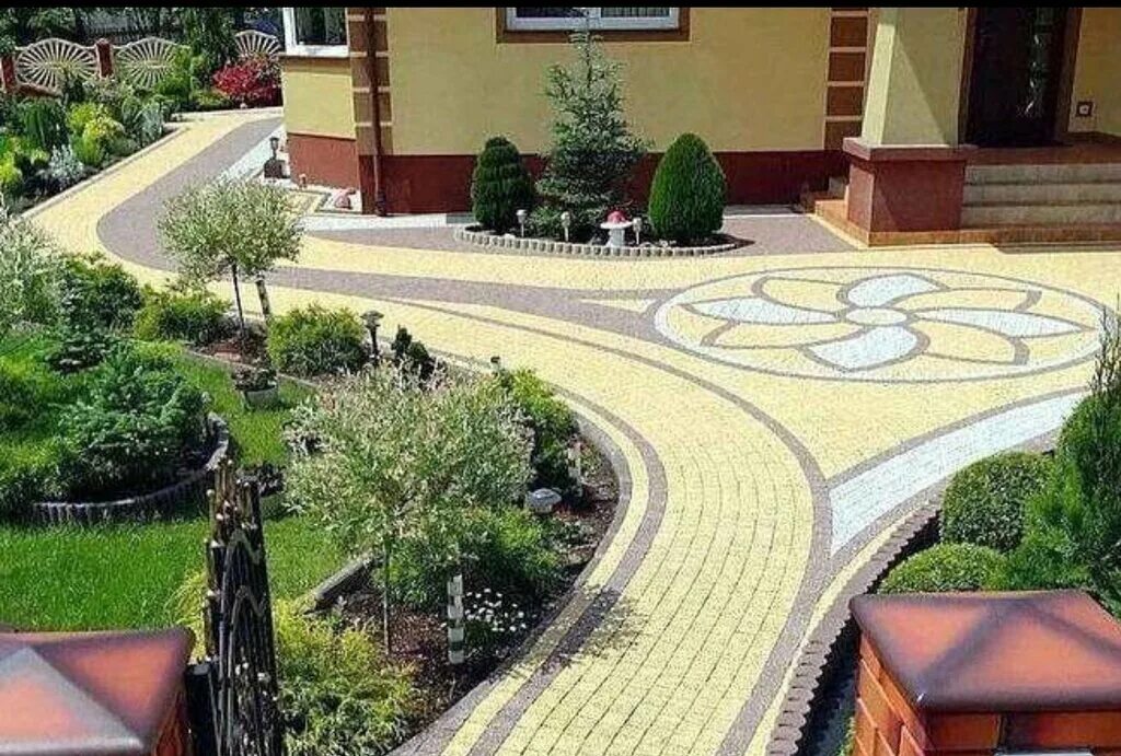 diagonal running bond path - Google Search Pathway landscaping, Patio stones, Pa