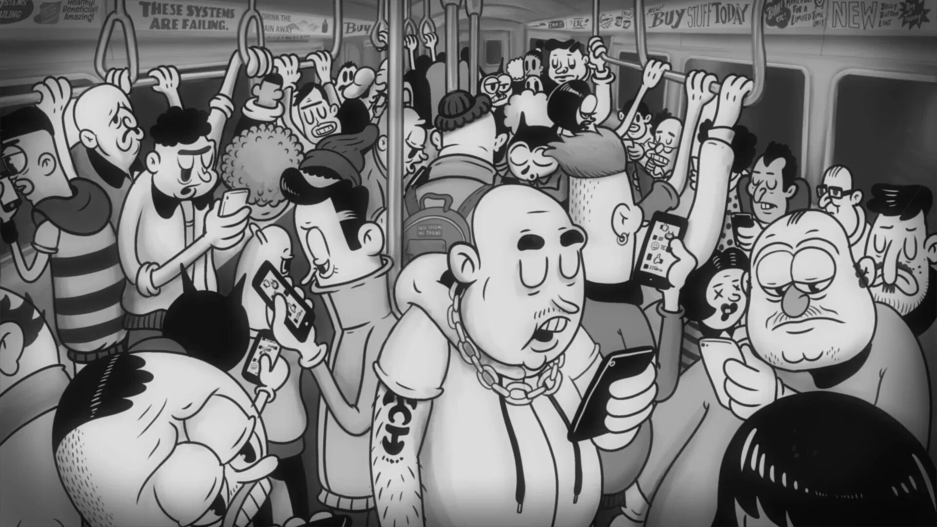 World like 5. Steve cutts Moby. Стив Каттс современное общество. Мультяшный клип.