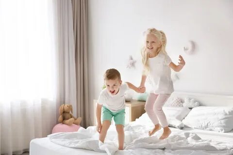 Child sharing bed