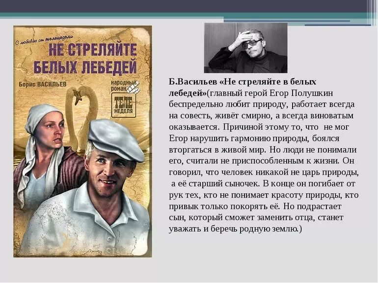 Не стреляйте в белых лебедей итоговое сочинение. Повесть б. Васильева "не стреляйте в белых лебедей". «Не стреляйте в белых лебедей» Бориса Львовича Васильева. Не стреляйте в белых лебедей краткое содержание. Роман не стреляйте белых лебедей.