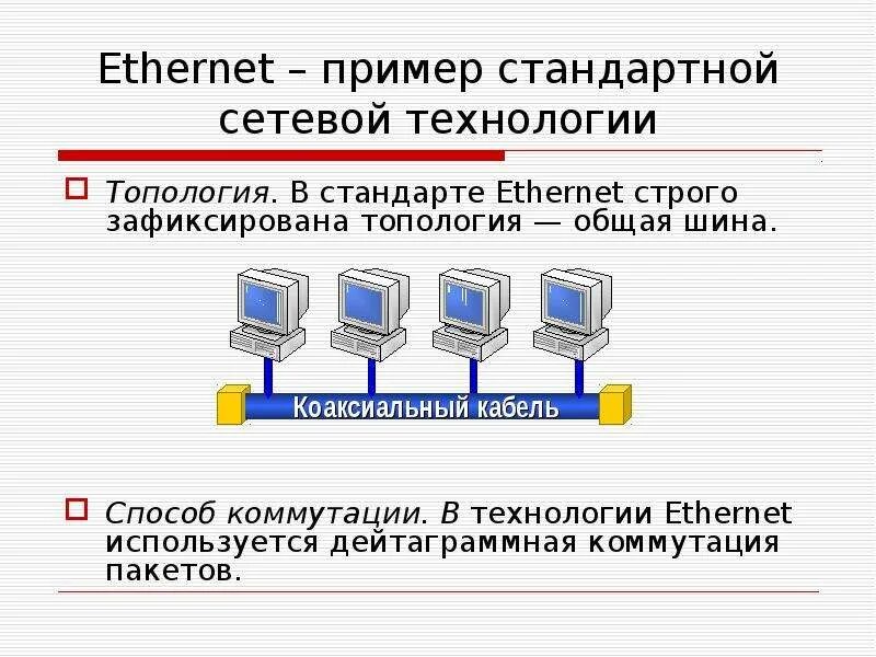 Принцип работы ethernet. Ethernet пример стандартной технологии коммутации пакетов. топология ethernet. технология сетей ethernet. средства коммутации в локальных сетях.