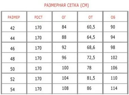 Размерный вариант