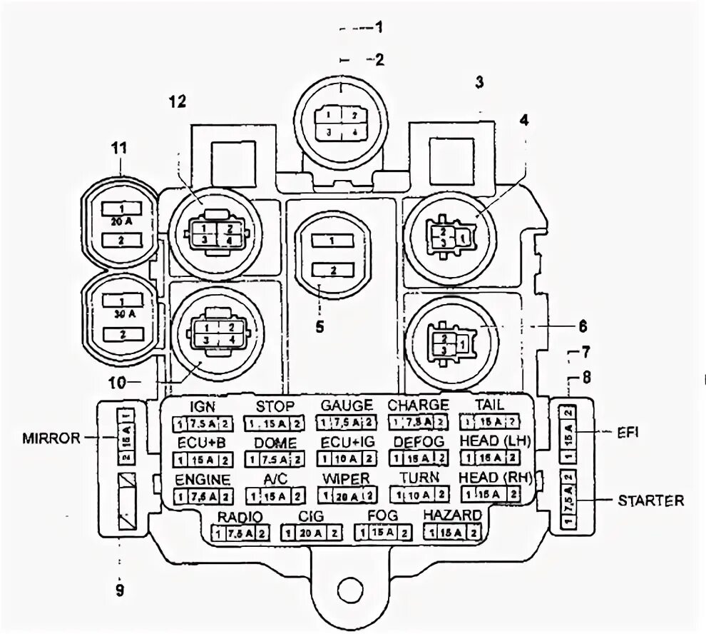 Switch & Relay & Computer для Toyota LITE/ TOWNACE KM80, год: 1999 - 2002. OEM з