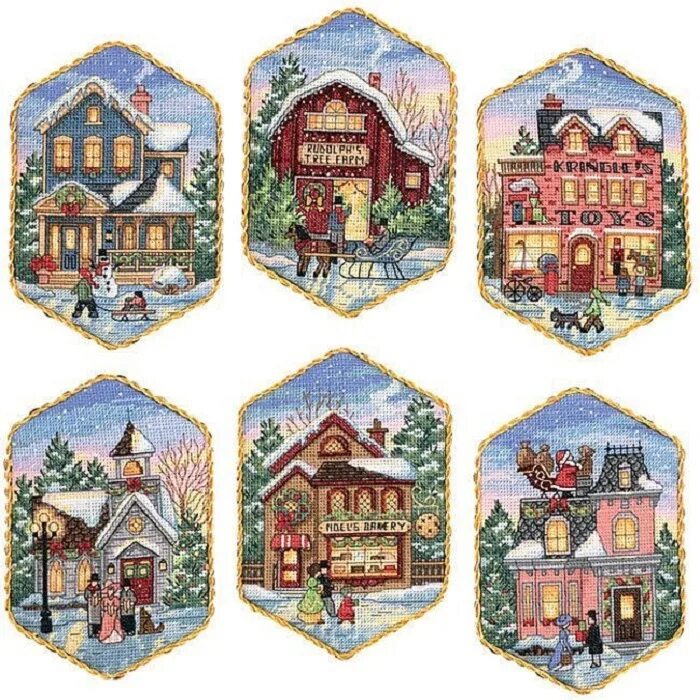 Dimensions ornament. Набор для вышивания dimensions 08785 рождественская деревня орн. дименшенс 8785. набор для вышивания «рождественская деревня орн», 08785. рождественская деревенька дименшенс.