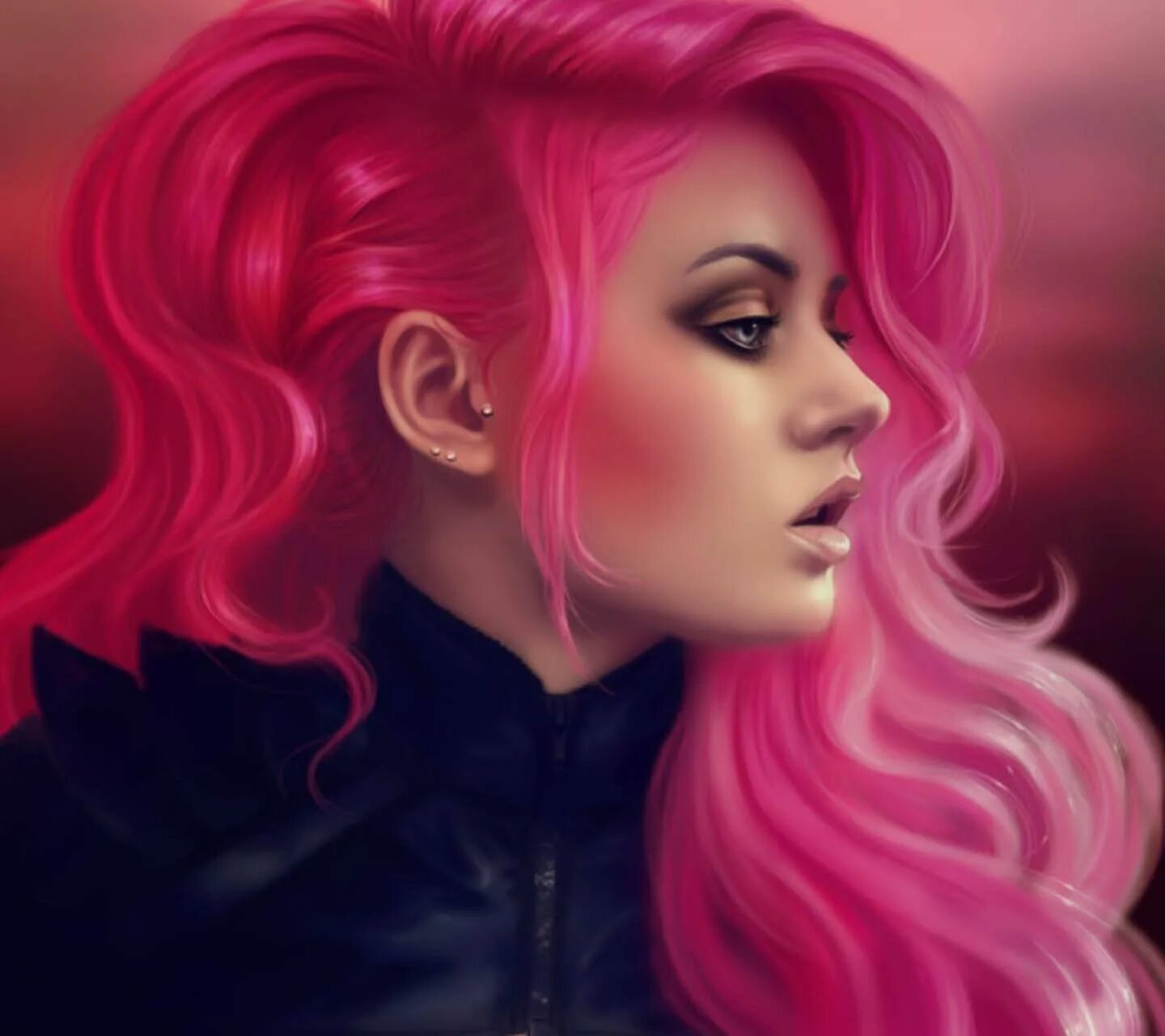 Тиктокерша Ариэль. Пинк тиктокерша. Девушка с розовыми волосами арт. Персонажи с розовыми волосами.