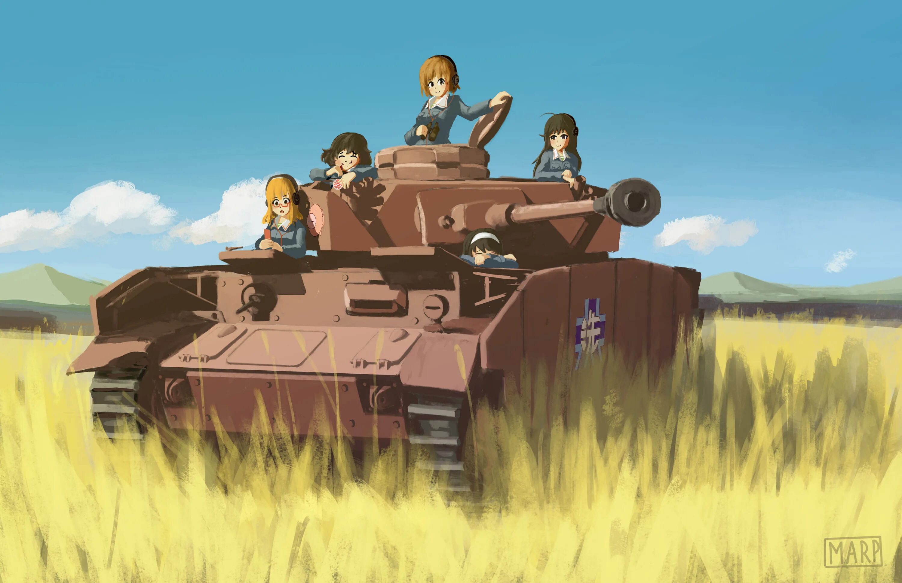 Gup memes. Girls und Panzer танк. Girls und Panzer танк ПЗ-4. Панзер герл.