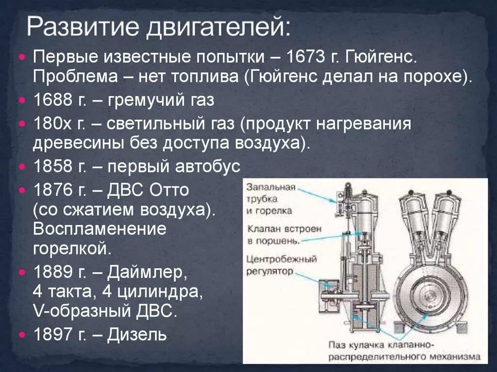 Виды первичных двигателей. История создания двигателей внутреннего сгорания. эволюция двигателей внутреннего сгорания. разработка двигателя внутреннего сгорания. двигатель внутреннего сгорания развитие.