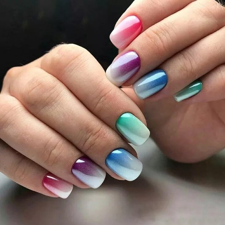 Маникюр на короткие ногти 2024 градиент Pin by Sexy Fit Lifestyle on Nails to impress in 2019 Fun nails, Nails, Style