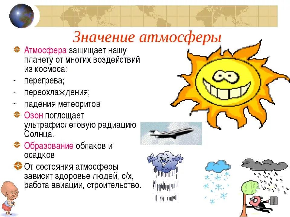 Значение атмосферы для планеты 6 класс. Значение атмосферы 6 класс география. Значение атмосферы. Тема атмосфера в 6 классе география. Доклад по географии атмосфера.