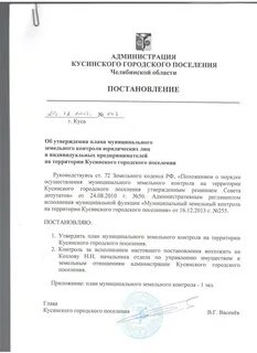 Муниципальная программа муниципальный земельный контроль