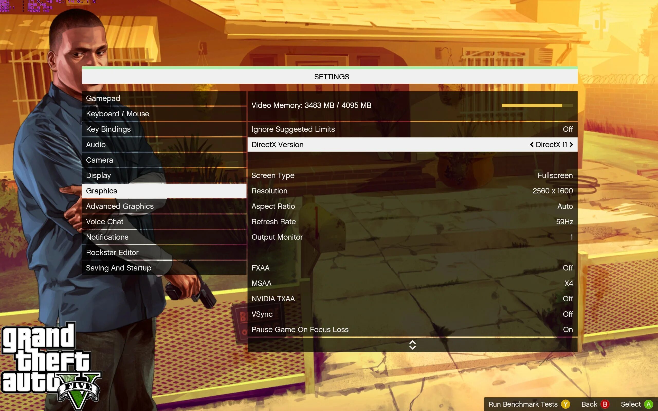 Как запустить тест гта 5. Видеопамять ГТА 5. Настройки ГТА 5. Клавиатура ГТА 5. Скрин настроек ГТА 5.