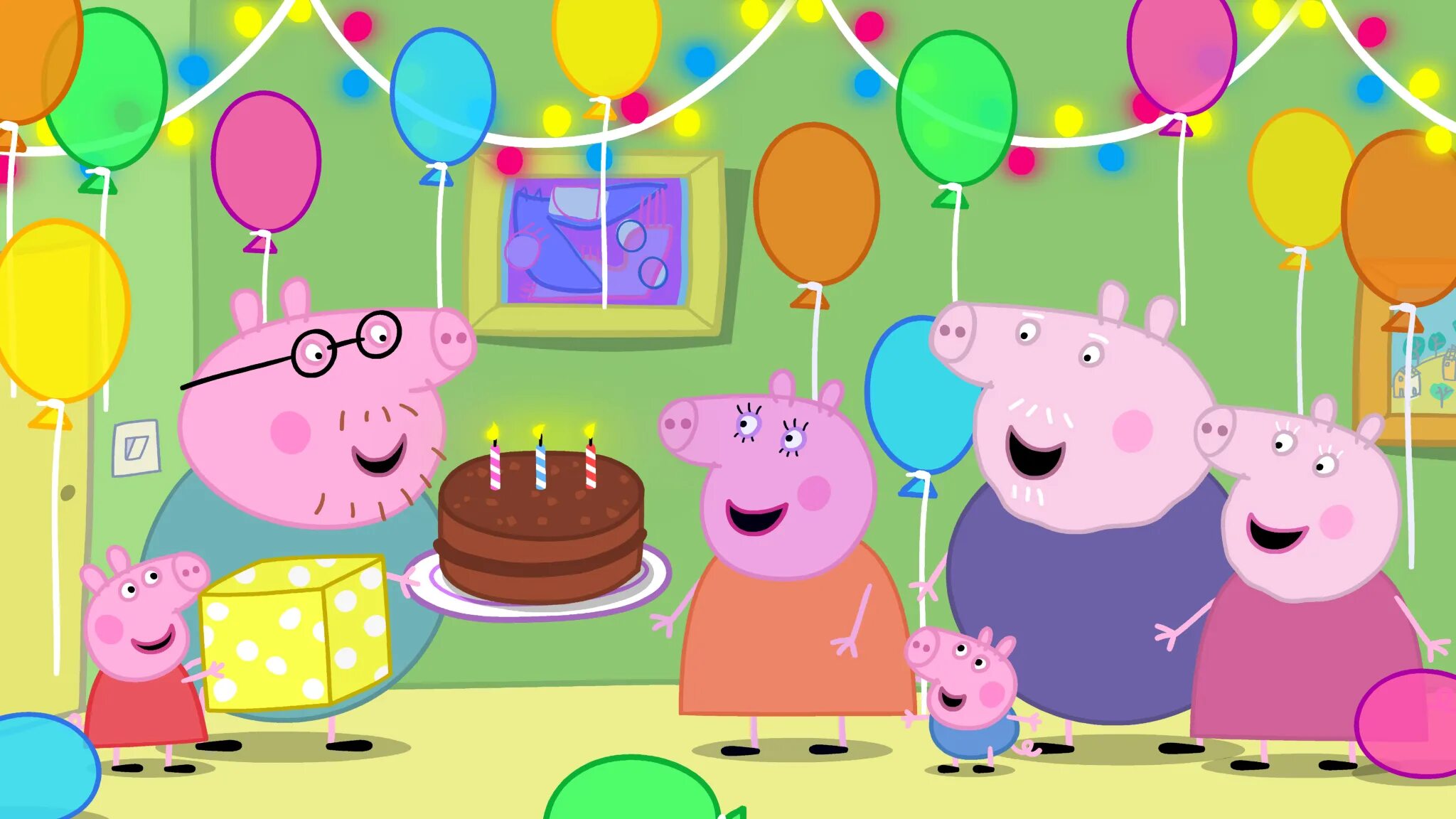 Днем рождения свинка. Папа Свин и Свинка Пеппа. Peppa Pig (Свинка Пеппа): день спорта. Пеппа день рождения мамы свинки.