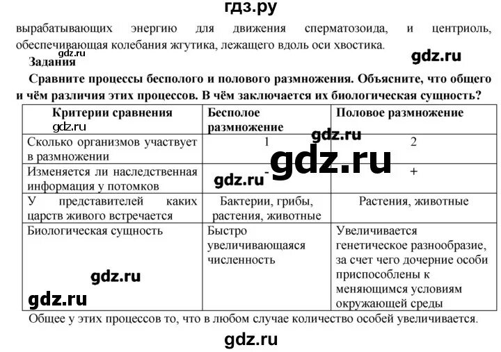 Ответы по биологии 9 класс пасечник