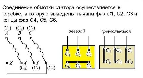 Треугольник на двигателе схема