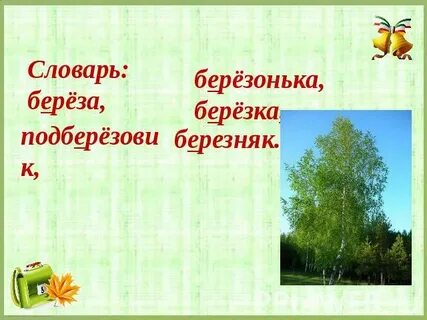 Береза моя березонька 2 класс