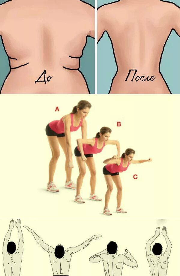 Бока на пояснице. Упражнения от складочек на спине. Упражнения для убирания складок на спине. Упражнения чтобы убрать жир со спины. Тренировки от складок на спине.