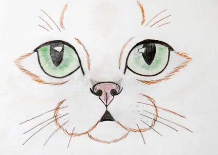 Как нарисовать глазки котенку