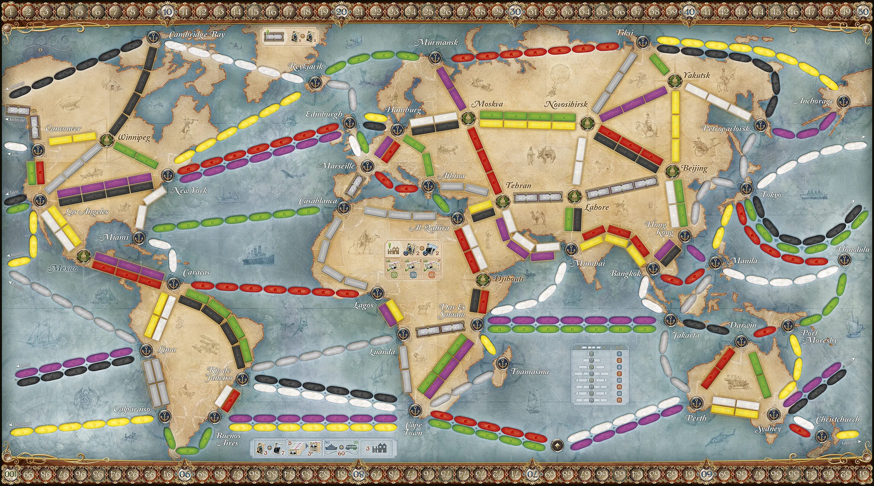 Ticket to ride версии. Тикет ту райд игра. ticket to ride rails and sails. ticket to ride поле игры. ticket to ride rails &amp; sails карты.