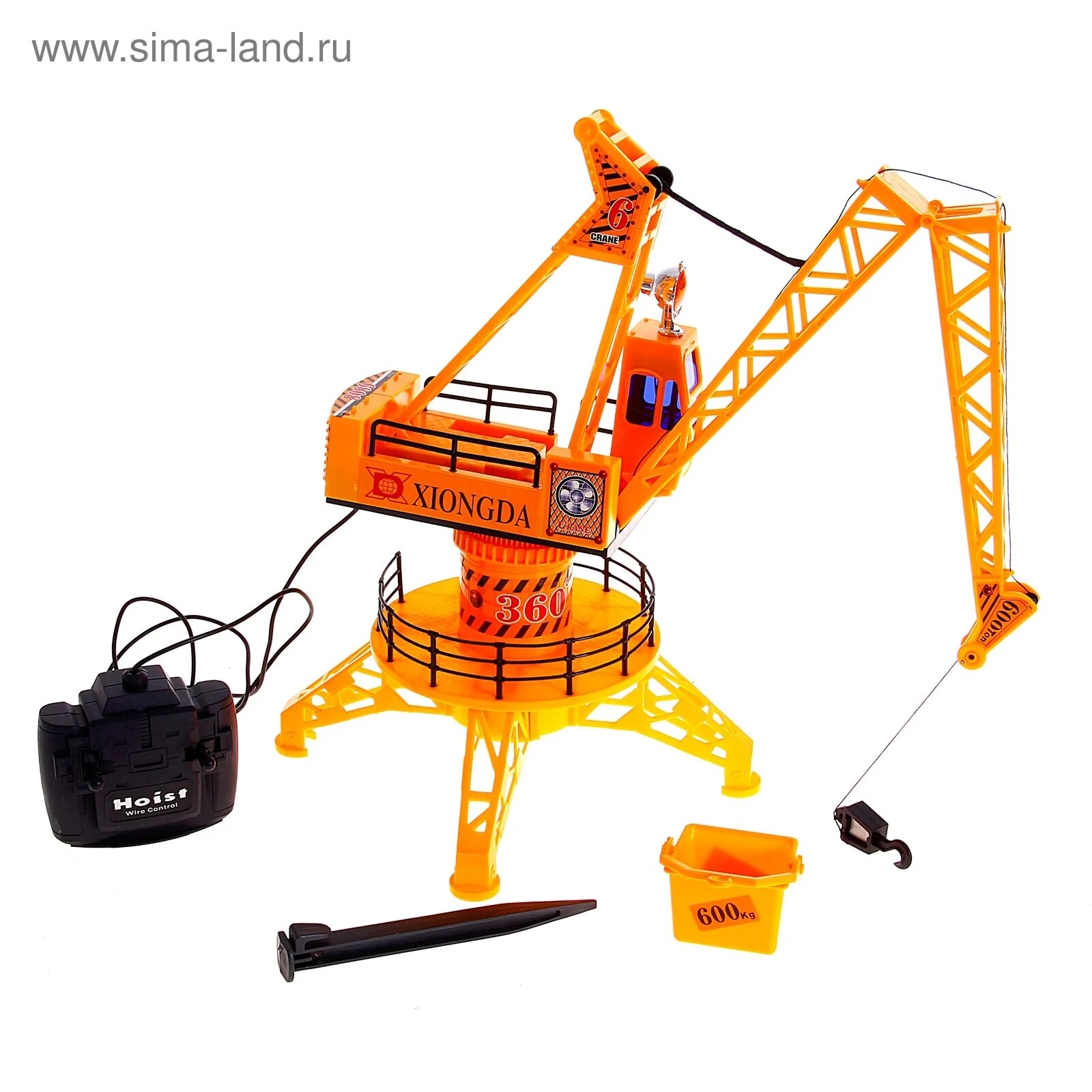 Игрушечный кран kanson. Подъемный кран beboy на радиоуправлении it104198. игрушка портовый кран лзм. кран 410025100410025 на ду на батарейках в коробке 21,5*9,5*34,5см. дистанционное управление краном.