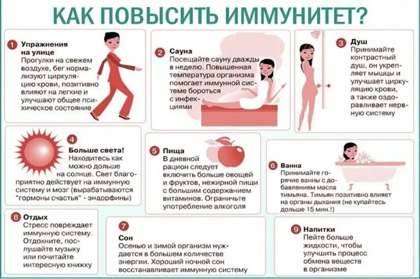 Когда после болезни можно делать. Как поднять иммунную систему организма взрослому. Как улучшить иммунную систему человека. Как поднять иммунитет. Способы повышения иммунитета.