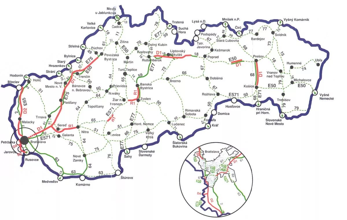Карта автомобильных дорог Словакия. Схема железных дорог Словакии. Карта платных дорог Словакии. Платные дороги Словакии на карте.
