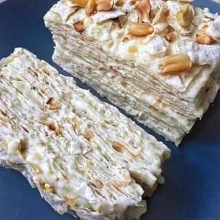 Наполеон без выпечки из лаваша