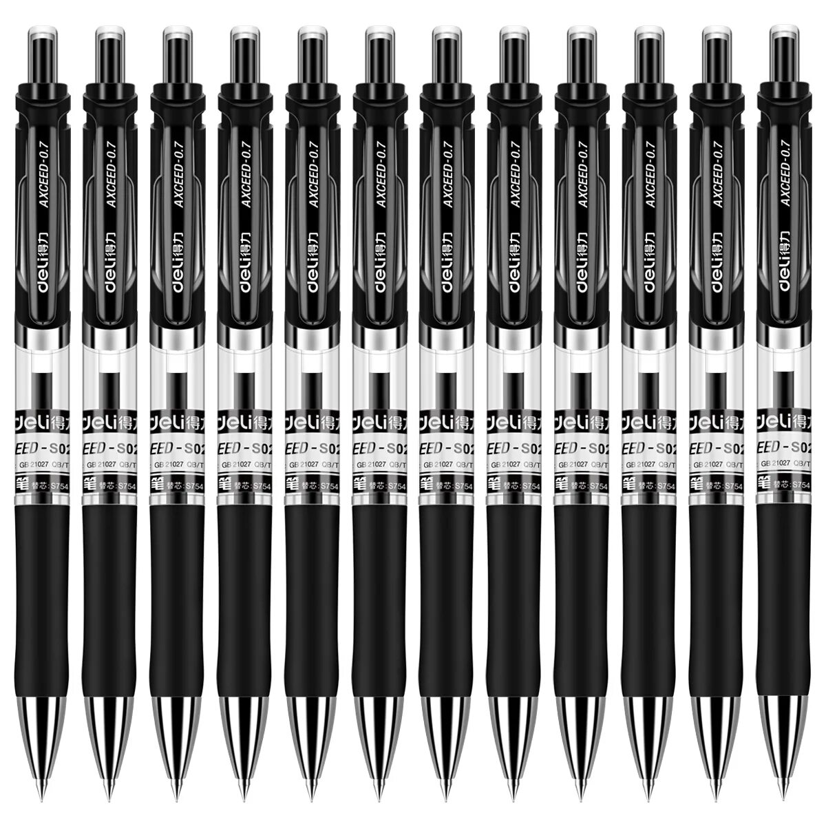 Черные гелевые ручки набор. Ручка Deli s12. Ручка черная staff Gel Pen. Ручка черная канцелярская. Телескопическая шариковая ручка.