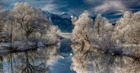 Фото красивый пейзаж зимы