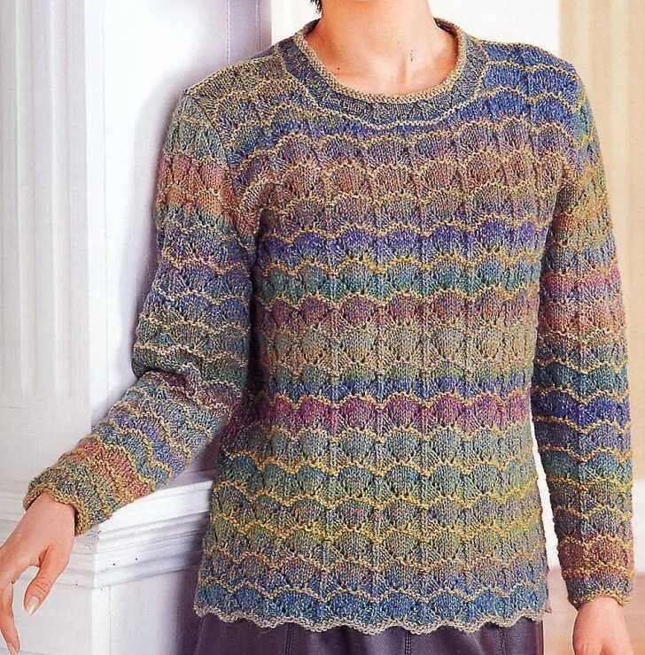 сабрина 12 2019. пряжа идея для вязания. корнелия таттл гамильтон пуловер hamilton. пряжа для джемпера. джемпер из меланжевой пряжи.