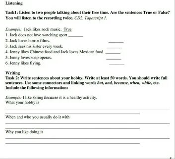 Listen and write the sentences
