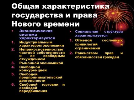 Особенности новейшего времени кратко