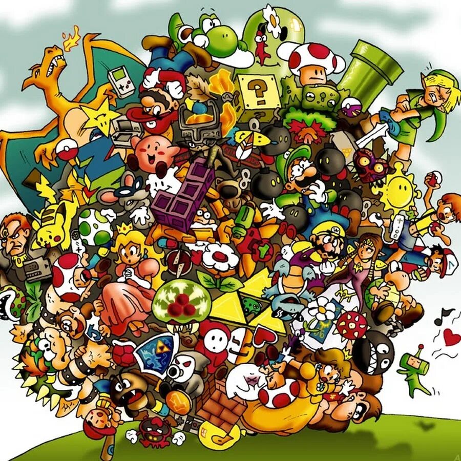 Популярные ютуберы. Обложки ютуберов. Все в кучу канал ютубе последнее. Гора тапок. Куча персонажей из игр.