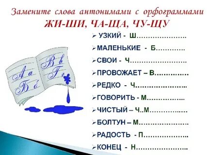 Карточки по русскому языку ча ща