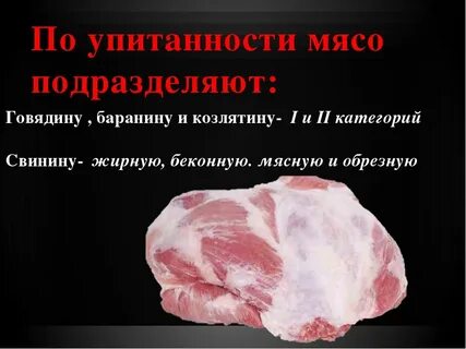 Категории говядины