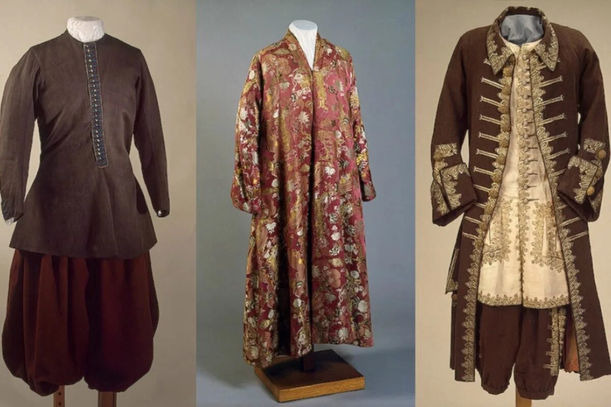 кафтан и камзол при петре 1. камзол петра 1. неврев петр 1 в иноземном наряде. одежда петра 1 в эрмитаже. мужской кафтан камзол при петре 1.