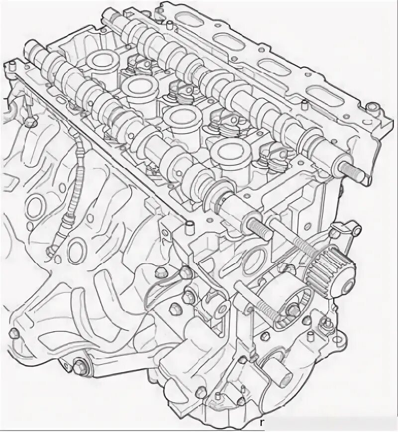 Апісанне канструкцыі рухавіка K7J (Рэно Сімбол 2, 2008-2013, бензін) - "Сілавы а